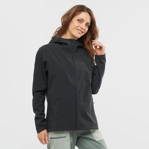 Black Salomon Essential Waterproof 2.5 L Women's Shell Jackets | IE UV3571